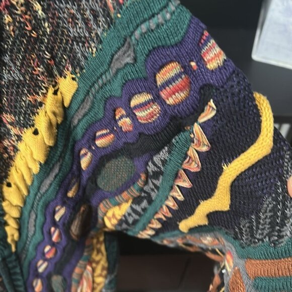 Vintage TUNDRA CANADA Sweater 3D XL Y2K Cosby COOGI - Picture 4 of 8